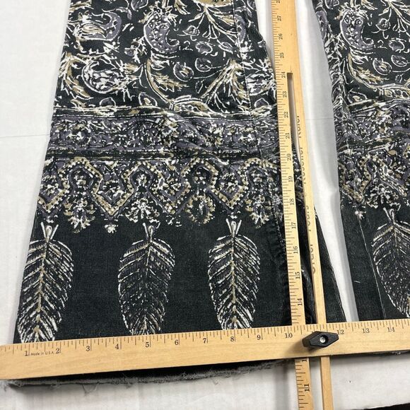 Free People New Delhi Border Flare Corduroy Pants Paisley Boho Gypsy Festival 27 - Picture 6 of 13